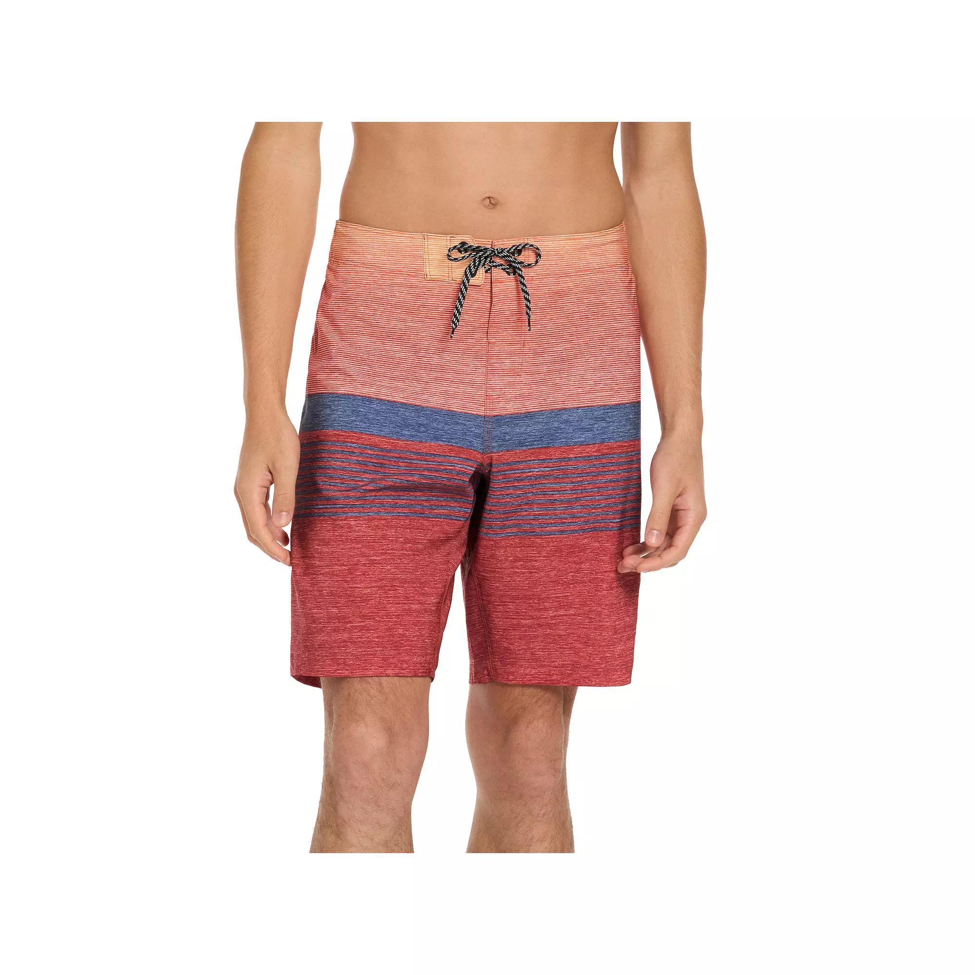 Men's Hurley 9.5" Striped Elastic Waist Boardshorts, Size: XXL, Aloha Red Product Image