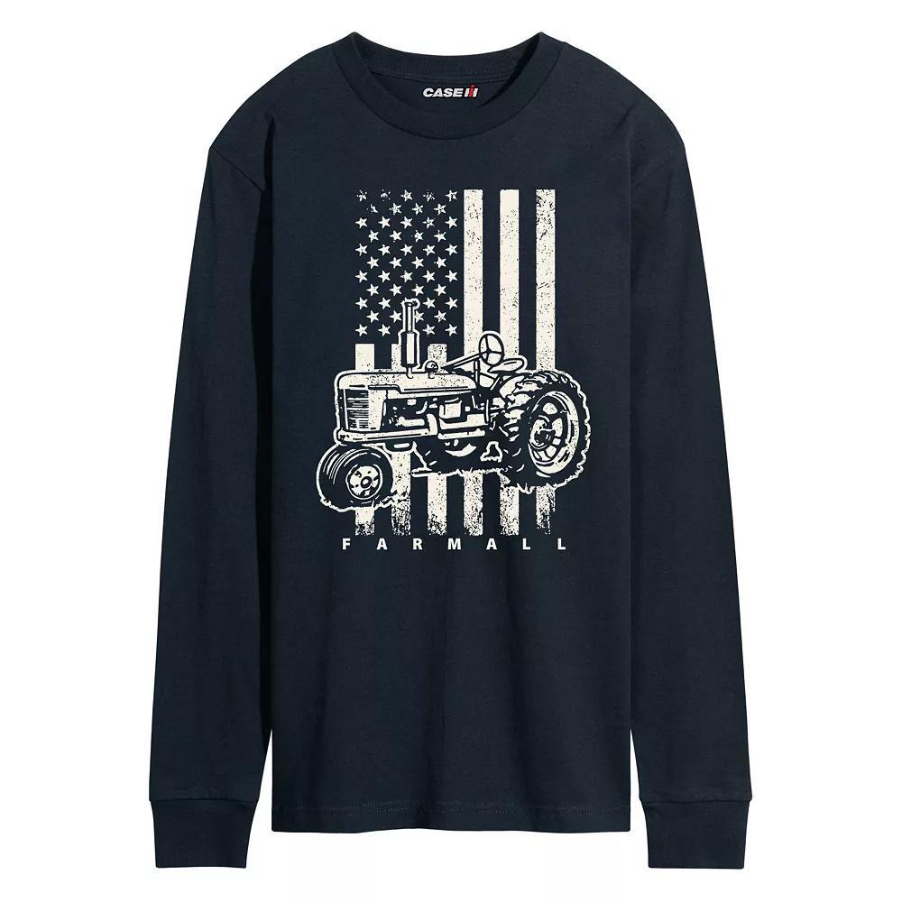 Mens Case IH American Flag Long Sleeve Graphic Tee Product Image