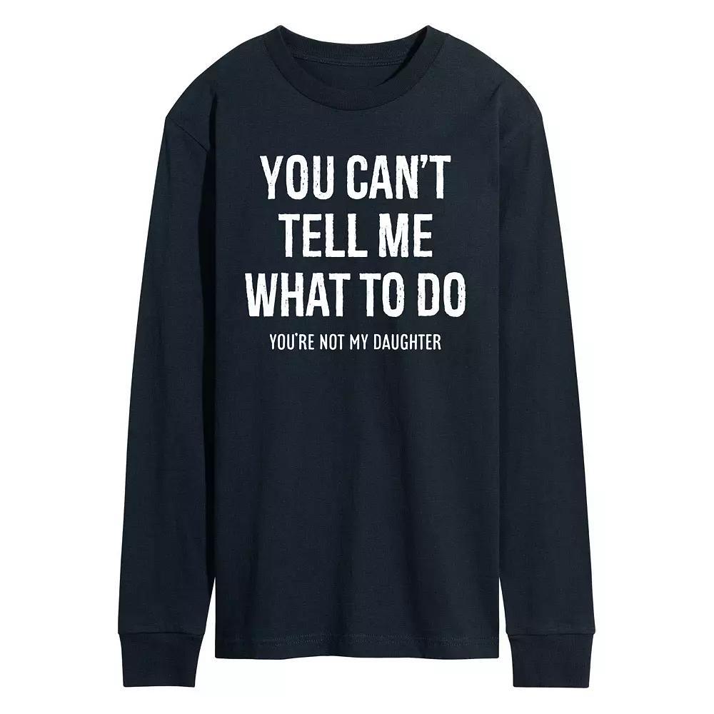 Men's You Cant Tell Me What To Do Long Sleeve Graphic Tee, Size: Medium, Blue Product Image