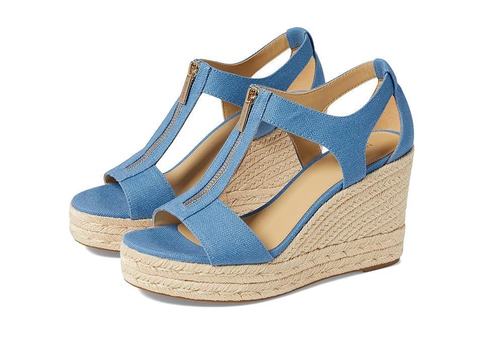 MICHAEL Michael Kors Berkley Mid Wedge (Denim) Women's Shoes Product Image