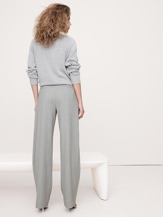 Soho High-Rise Wide-Leg Drapey Twill Pant Product Image