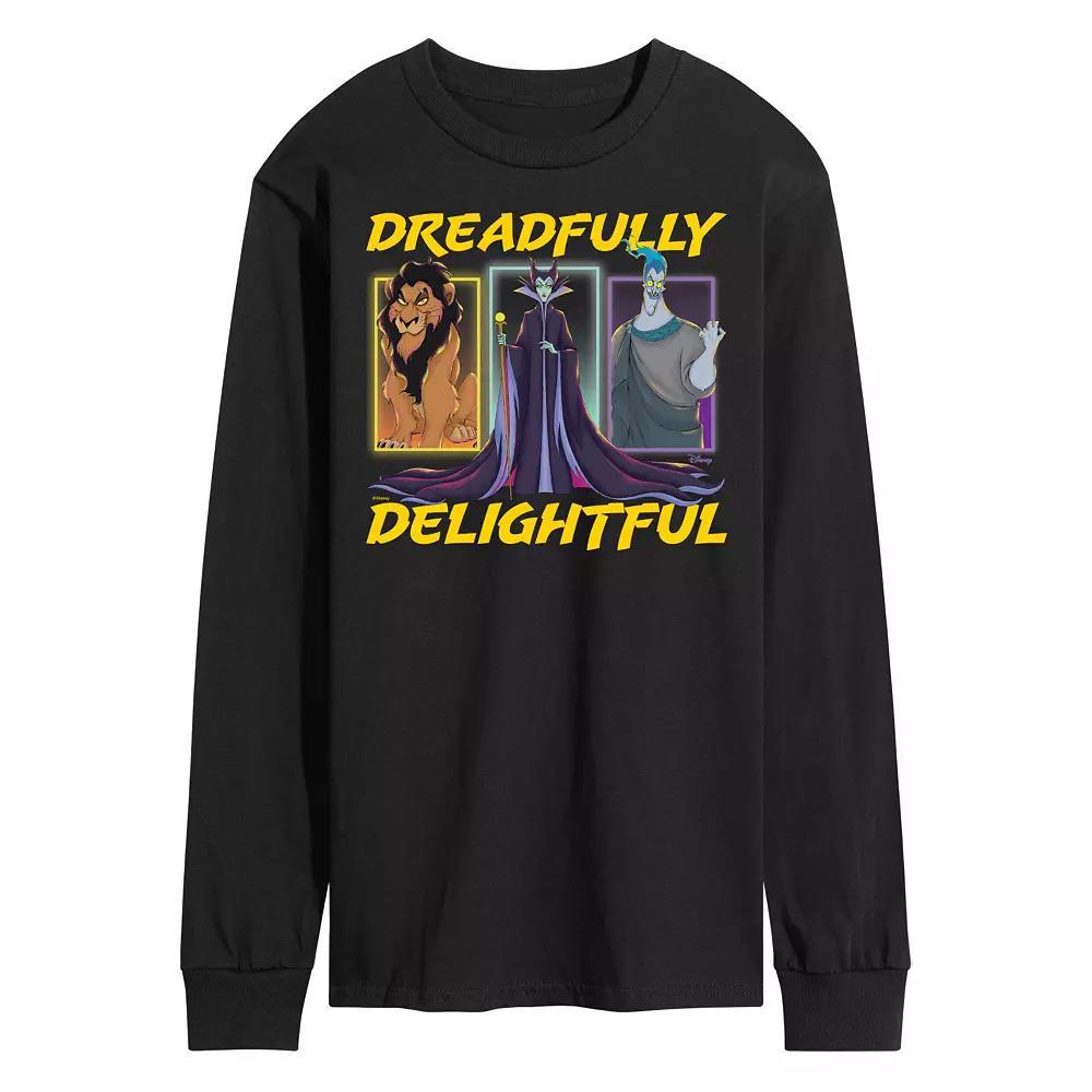 Disney Villains Mens Dreadfully Delightful Long Sleeve Graphic Tee Product Image