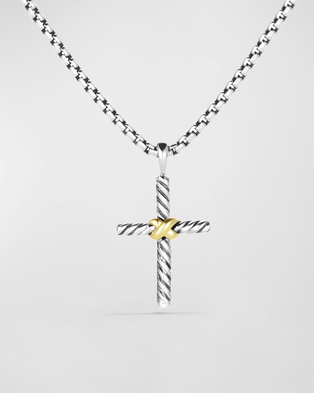 David Yurman Petite X Cross Necklace with 14K Gold, 16 Product Image