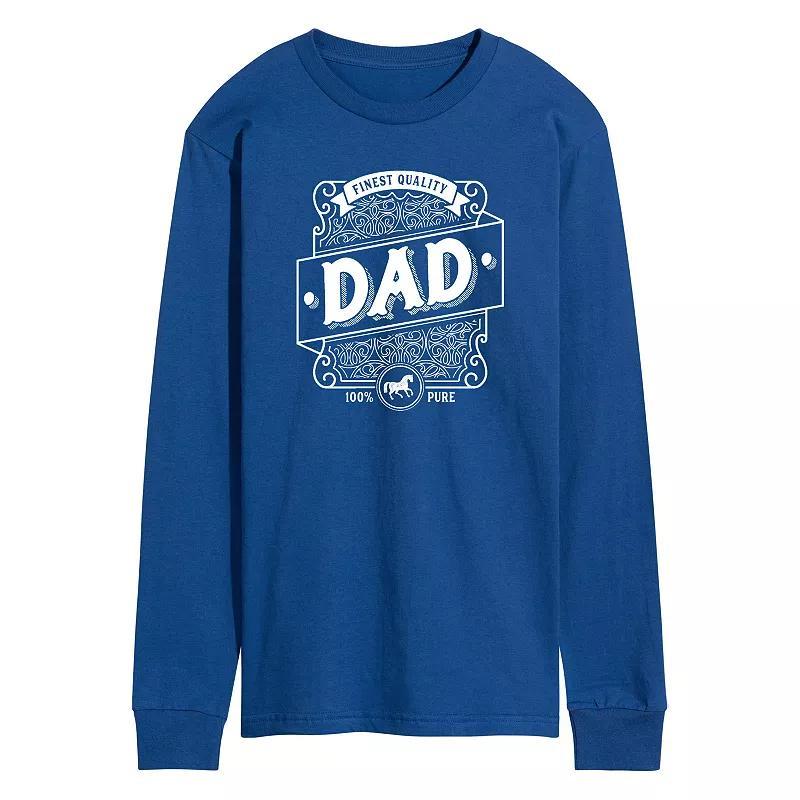 Mens Dad Liquor Label Long Sleeve Graphic Tee Product Image