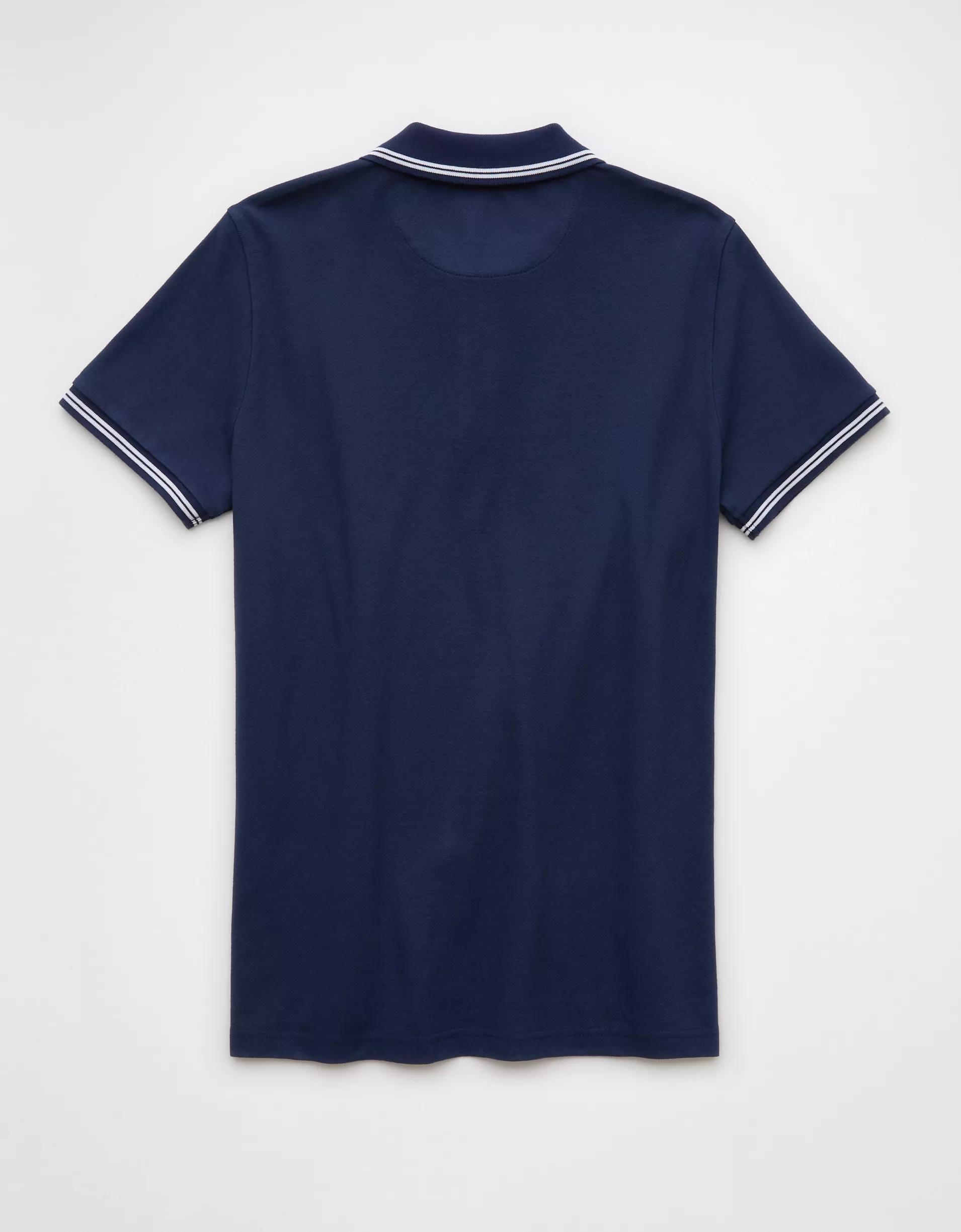 AE Lived-In Stretch Pique Slim Fit Tipped Polo Shirt Product Image