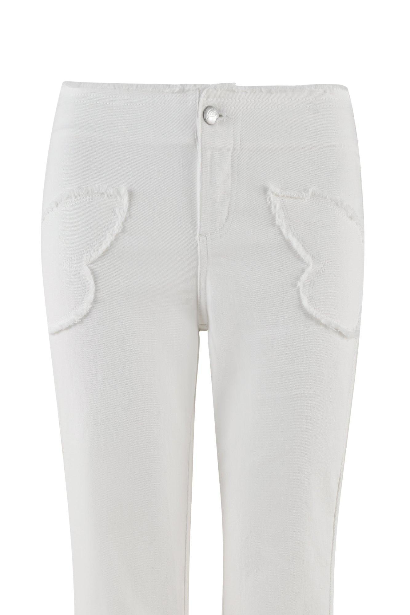 SAFFIYAH TOP - WHITE : DENIM Product Image
