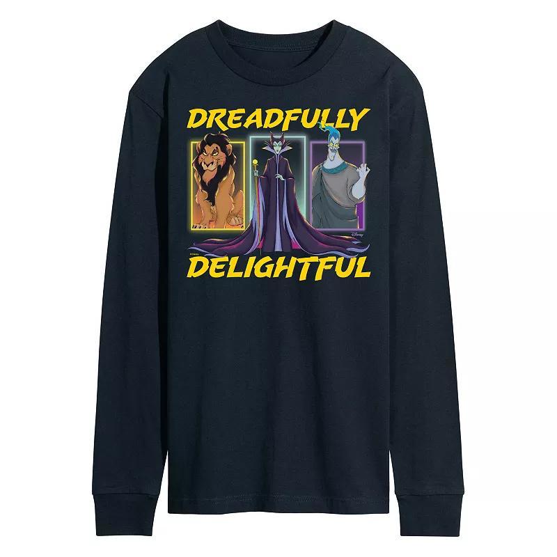 Disney Villains Mens Dreadfully Delightful Long Sleeve Graphic Tee Product Image