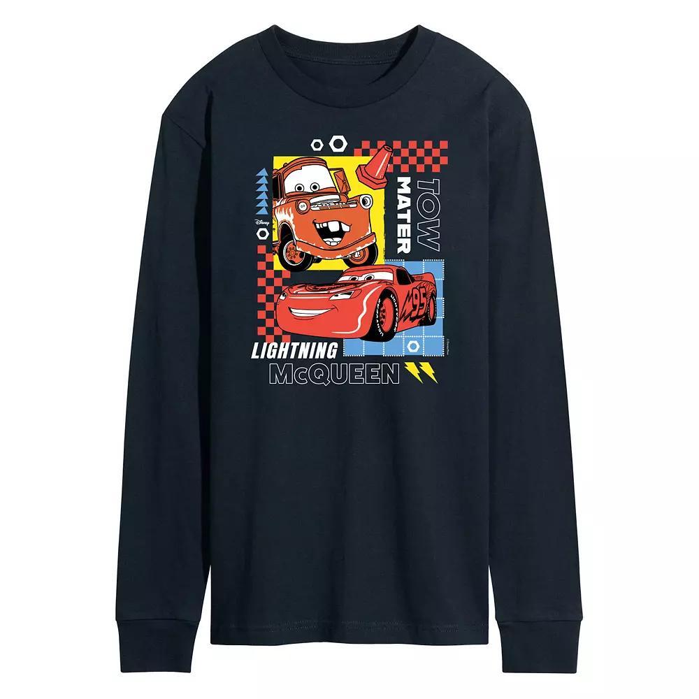 Mens SpongeBob SquarePants 100 Days Of School Long Sleeve Graphic Tee Blue Product Image