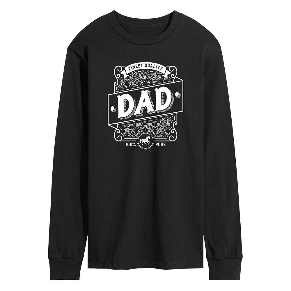 Mens Dad Liquor Label Long Sleeve Graphic Tee Product Image