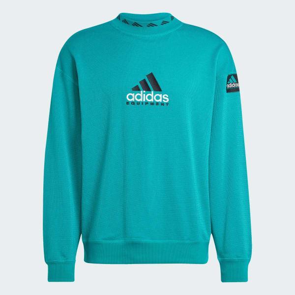 adidas Equipment Reflective Crewneck Sweatshirt Equipment Green M Mens Product Image