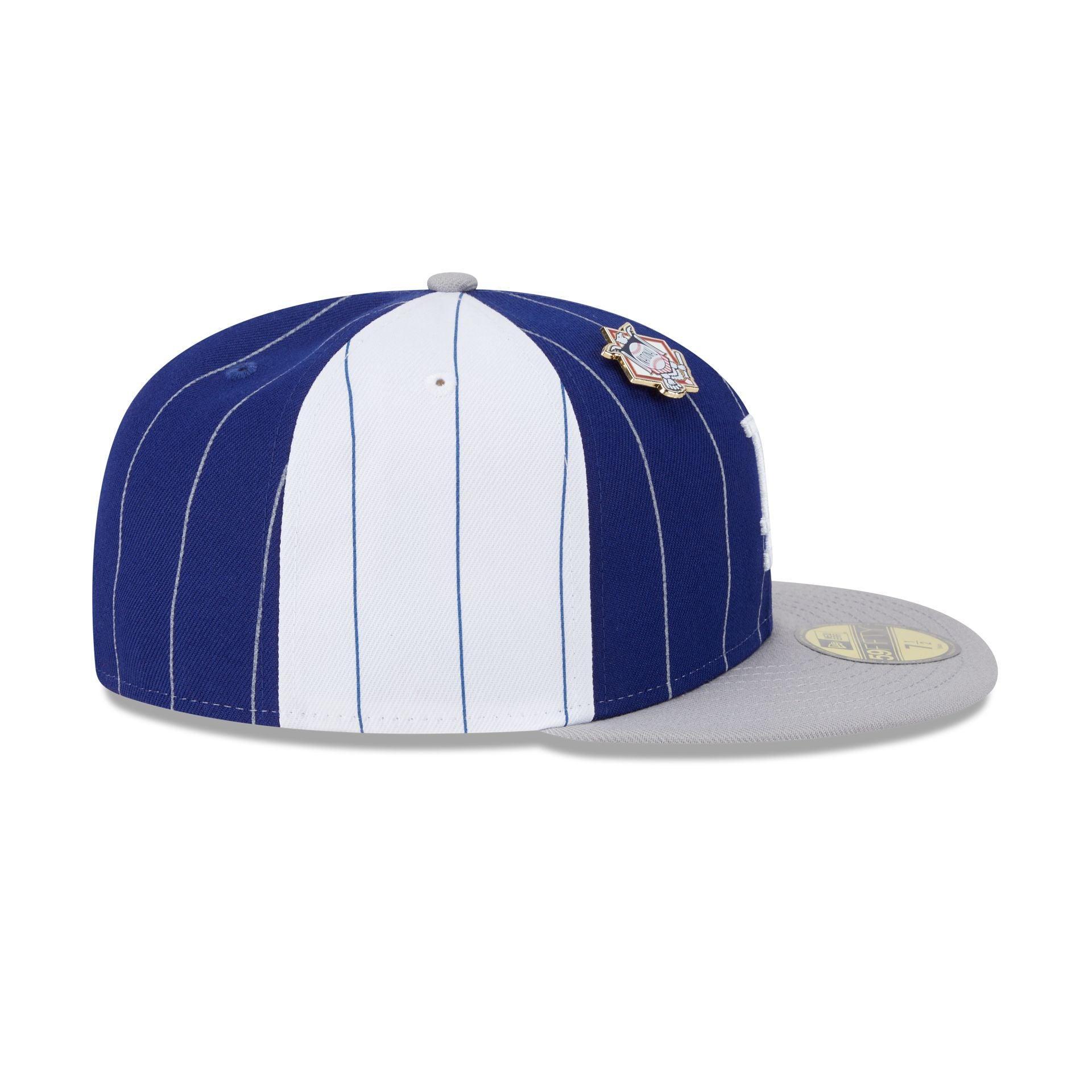 Los Angeles Dodgers Pinstripe League Pin 59FIFTY Fitted Hat Male Product Image
