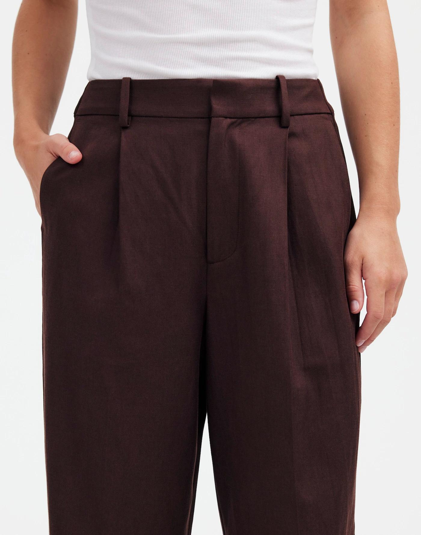 Tall Slouchy Straight Pants in Drapey Twill Product Image