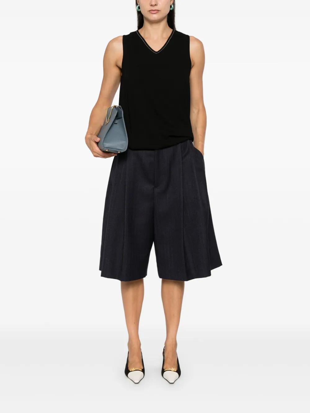 FABIANA FILIPPI V-neck Top In White Product Image