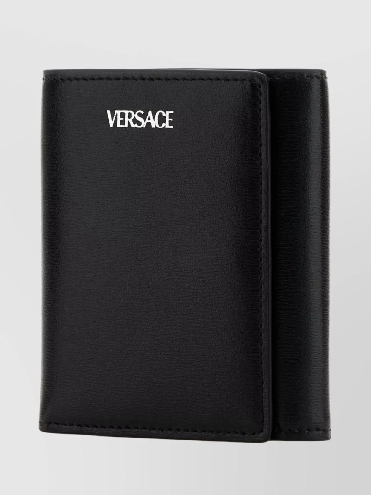 VERSACE Leather Wallet Foldable Design Product Image
