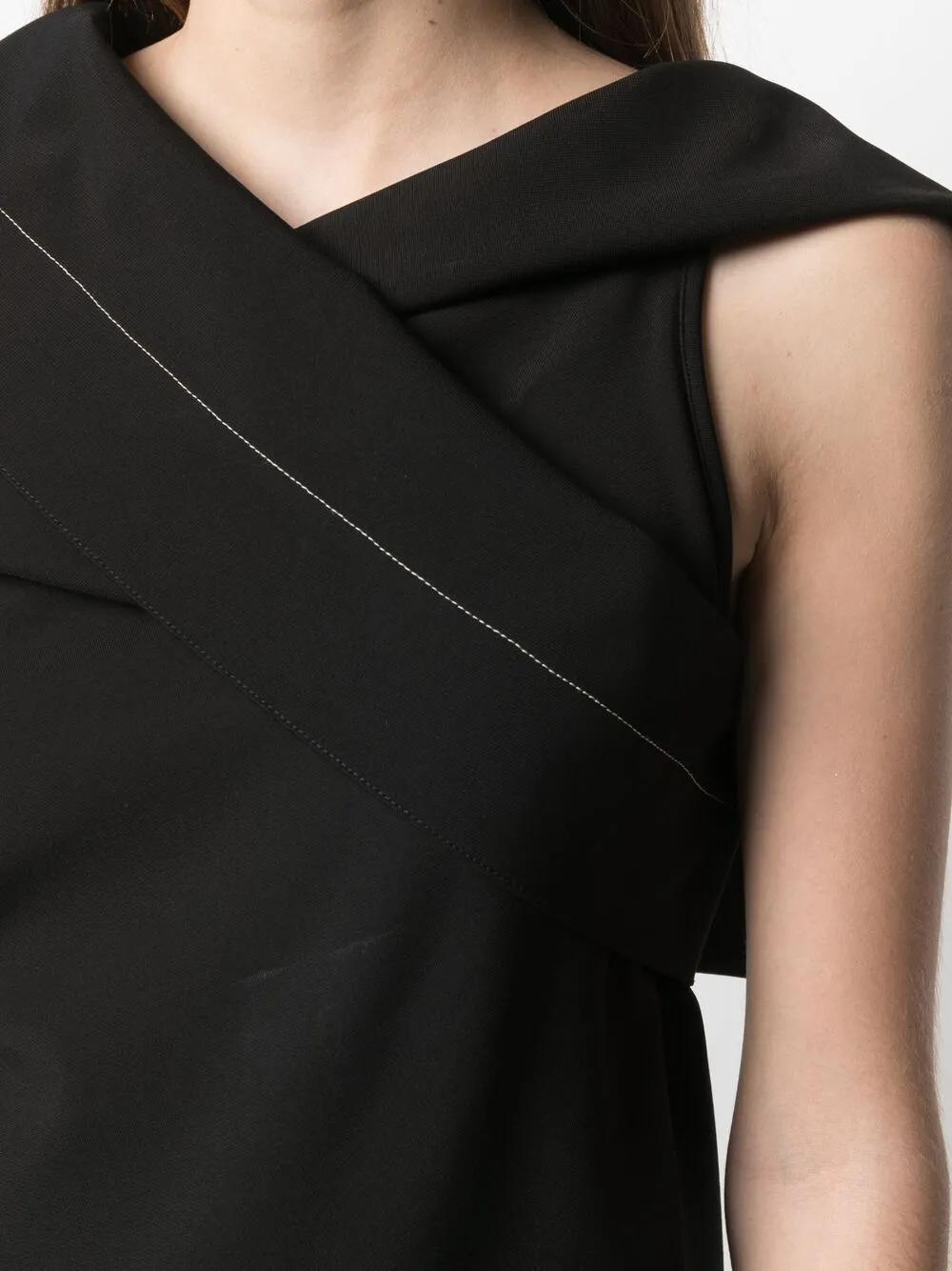 JIL SANDER Asymmetric Sleeveless Top In Black Product Image