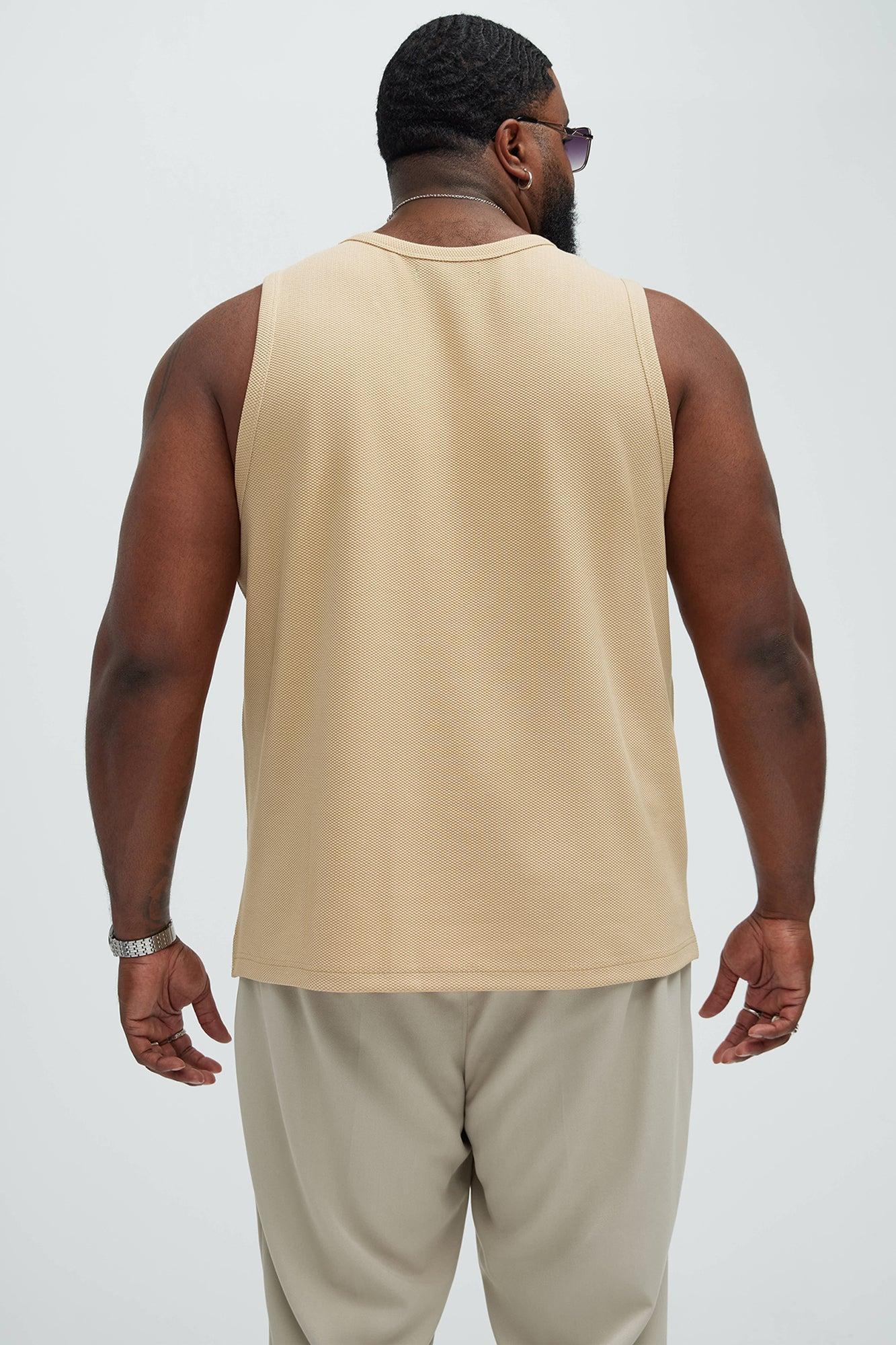 Kamryn Textured Tank Top - Tan Product Image