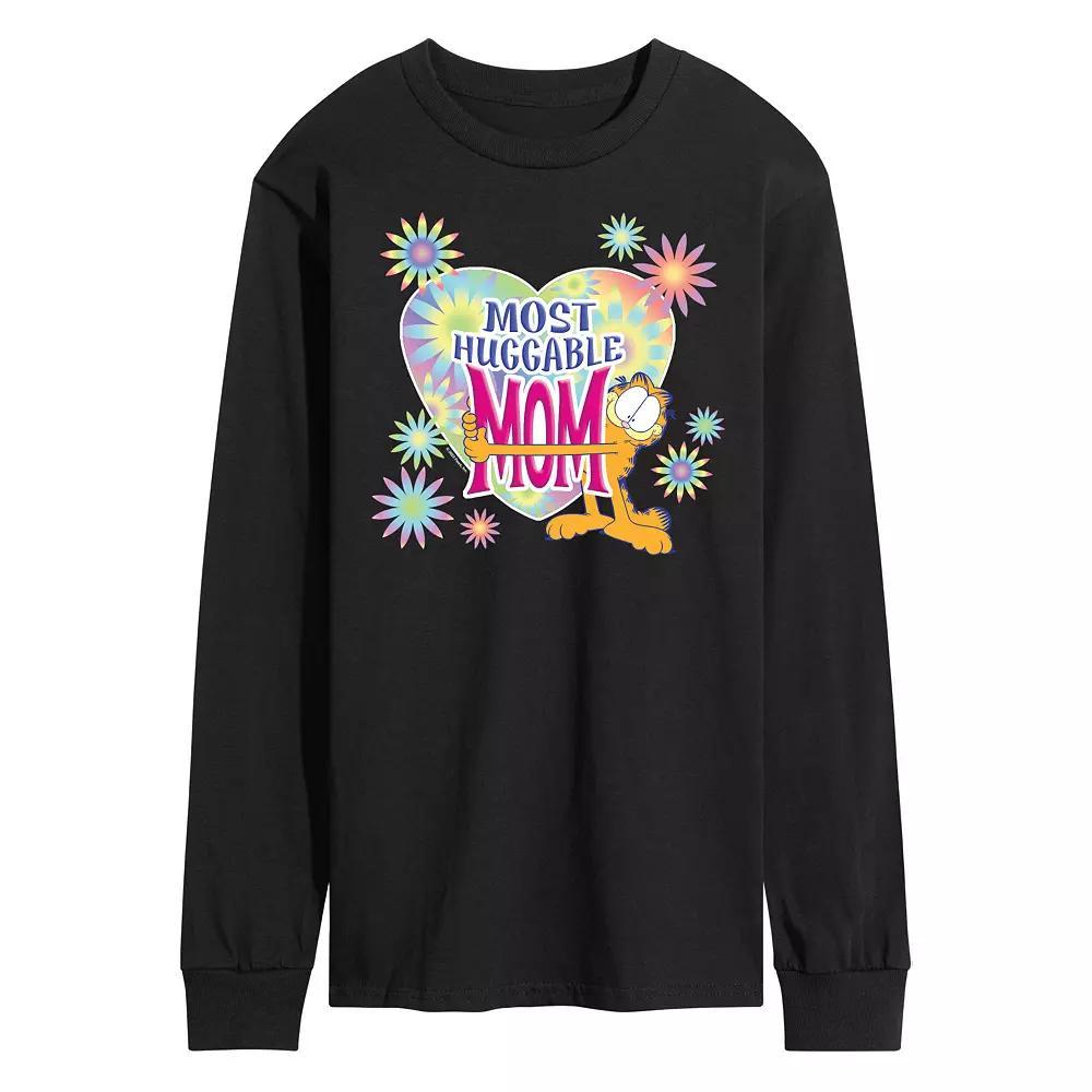 Mens Garfield Most Huggable Mom Long Sleeve Graphic Tee Product Image