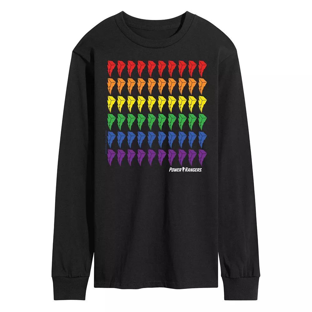 Mens Power Rangers Bolt Pride Long Sleeve Graphic Tee Product Image