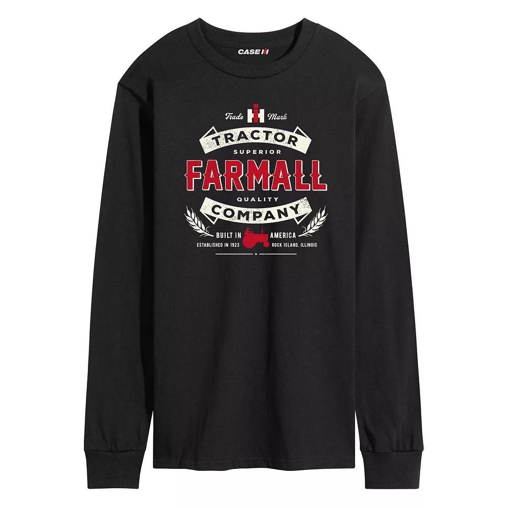 Men's Case IH Tractor Company Badge Long Sleeve Graphic Tee, Size: Small, Black Product Image