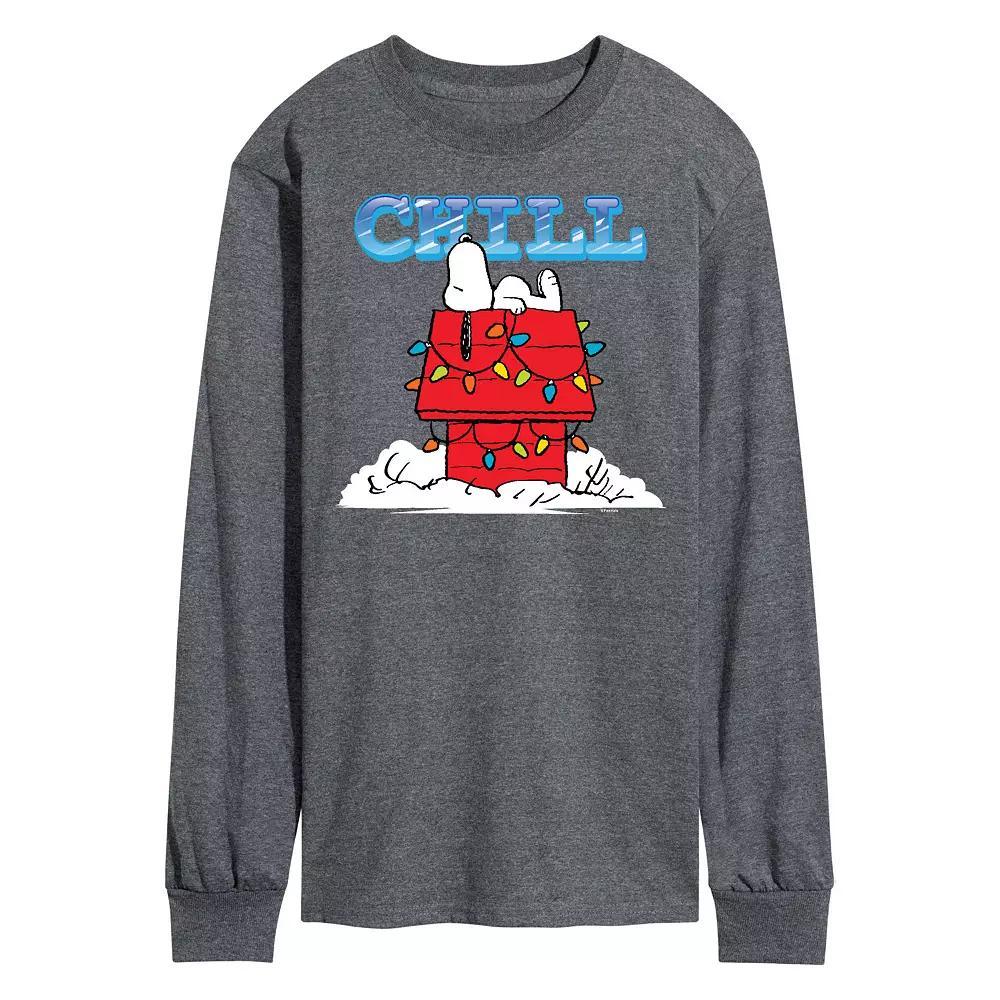 Mens Peanuts Snoopy Chill Long Sleeve Tee Product Image
