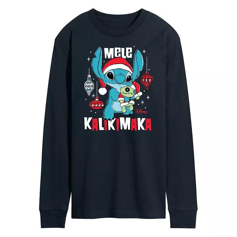Disneys Lilo & Stitch Mele Kalikmaka Tee, Mens Product Image