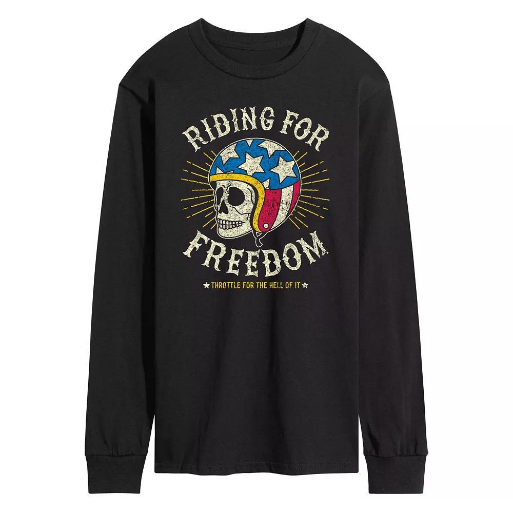 Mens Riding For Freedom Long Sleeve Graphic Tee Product Image