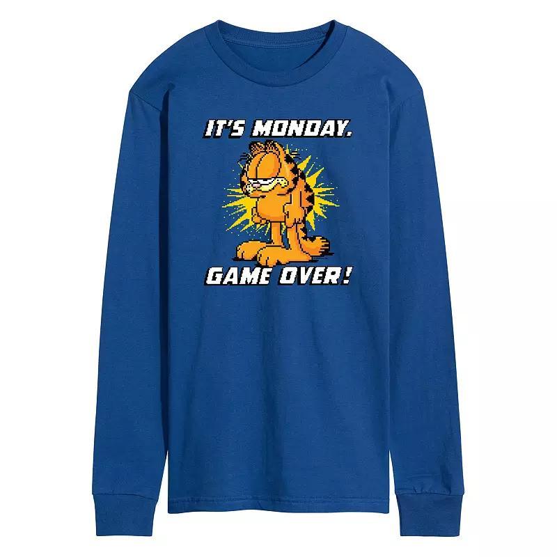 Mens Garfield Its Monday Long Sleeve Graphic Tee Product Image