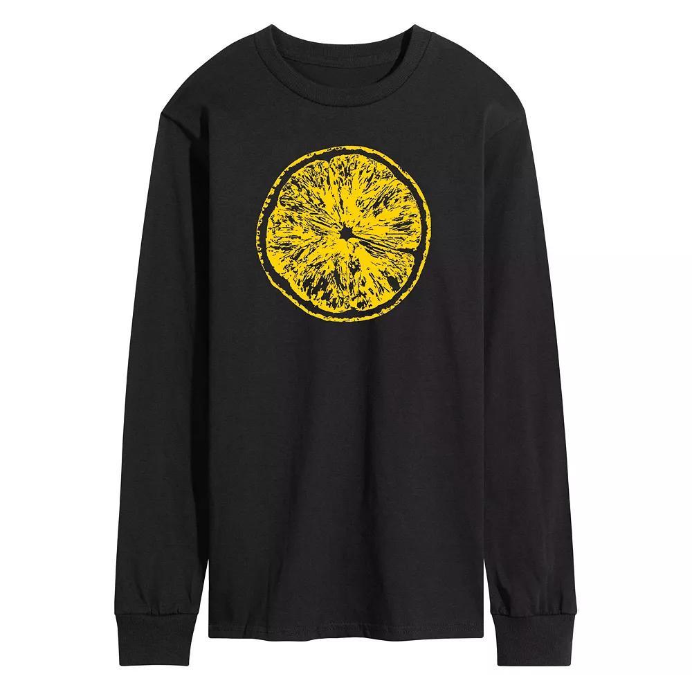 Mens Lemon Slice Whole Long Sleeve Graphic Tee Product Image