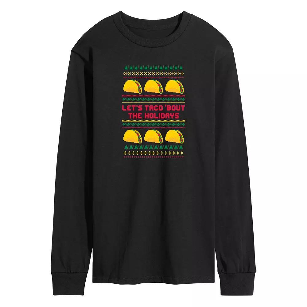 Mens Lets Taco Bout The Holidays Long Sleeve Graphic Tee Product Image