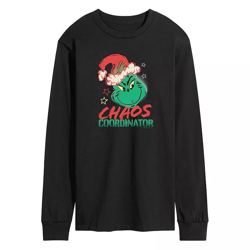 Men's Wicked Glinda & Elpha Grid Long Sleeve Graphic Tee, Size: Small, Black Product Image