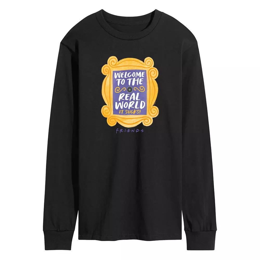 Mens Friends Welcome To The Real World Long Sleeve Graphic Tee Product Image
