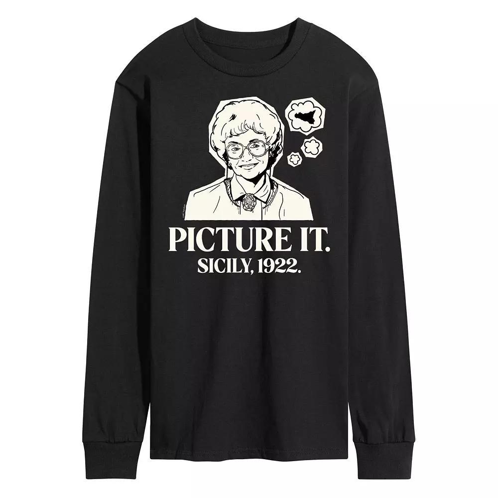 Mens Golden Girls Picture Sicily Long Sleeve Tee Product Image