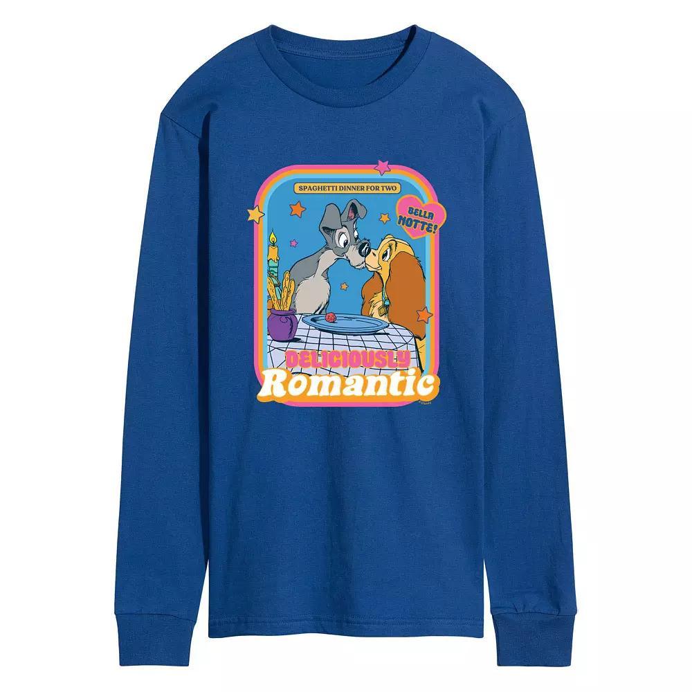 Disneys Lady and the Tramp Mens Romantic Long Sleeve Graphic Tee Product Image