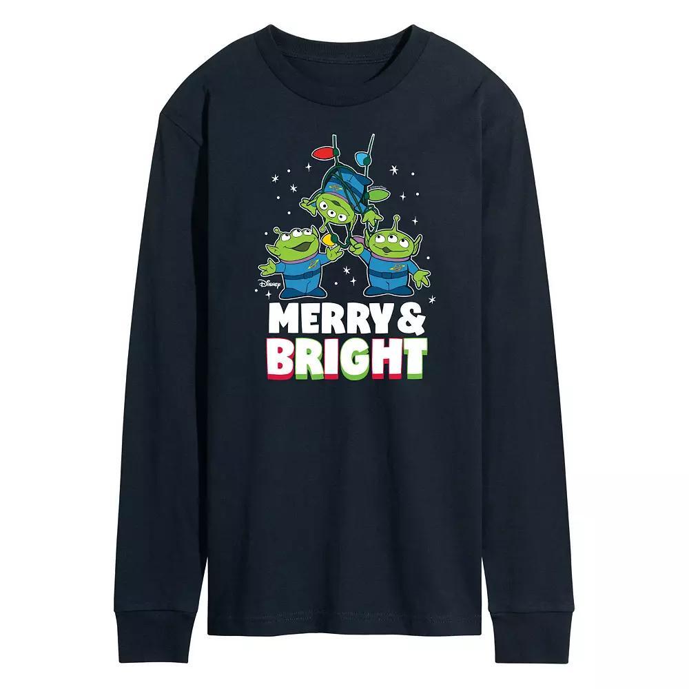 Disney / Pixars Toy Story 4 Aliens Mens Merry And Bright Long Sleeve Graphic Tee Product Image