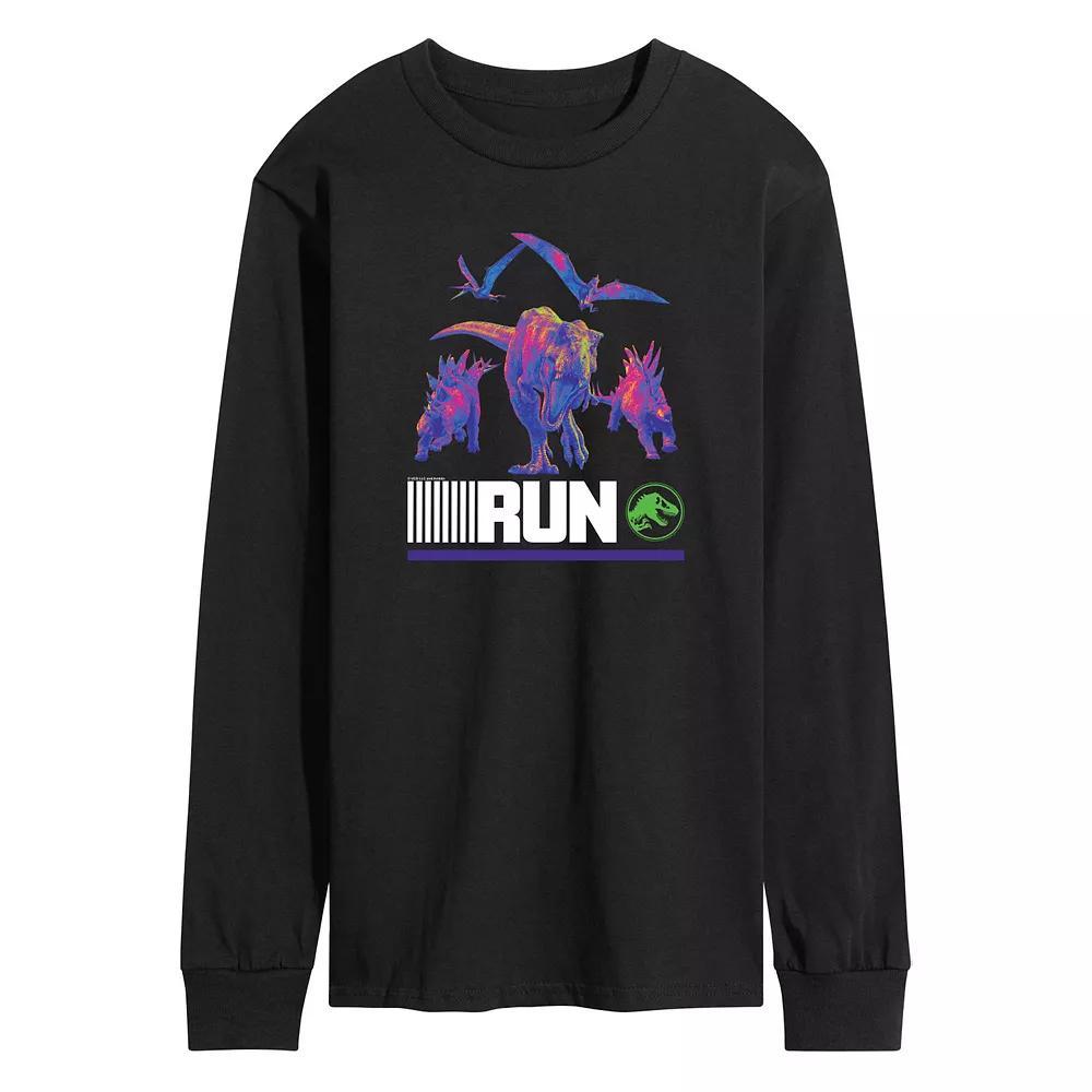 Mens Jurassic World run Infared Dinos Long Sleeve Product Image