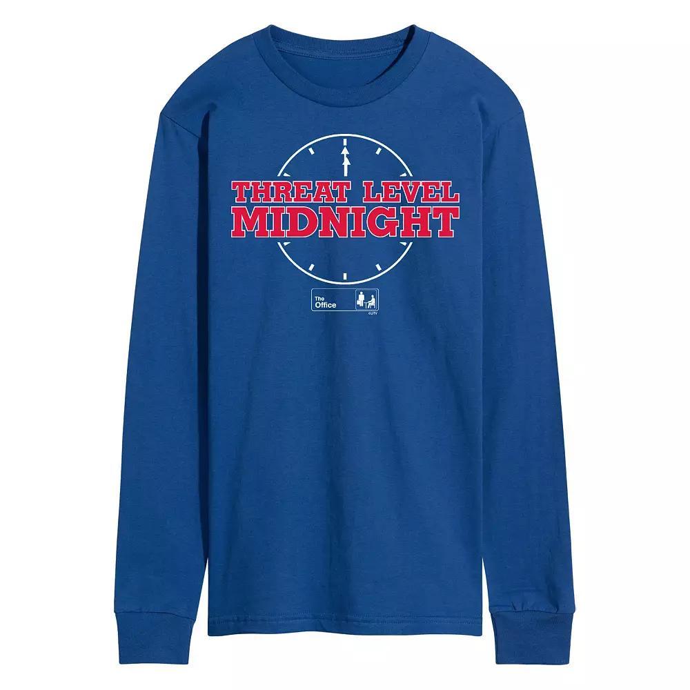 Men's The Office Threat Level Midnight Long Sleeve Tee, Size: Medium, Black Product Image