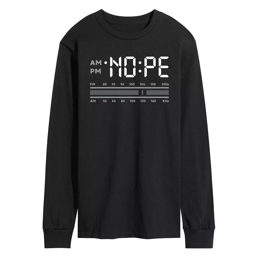 Men's Nope Long Sleeve Tee, Size: Small, Black Product Image