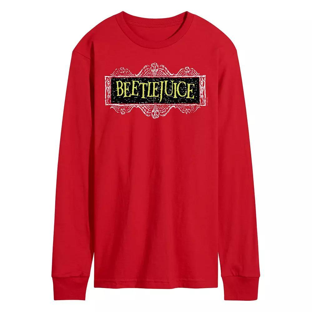 Men's Beetlejuice Logo Long Sleeve Tee, Size: XXL, Blue Product Image