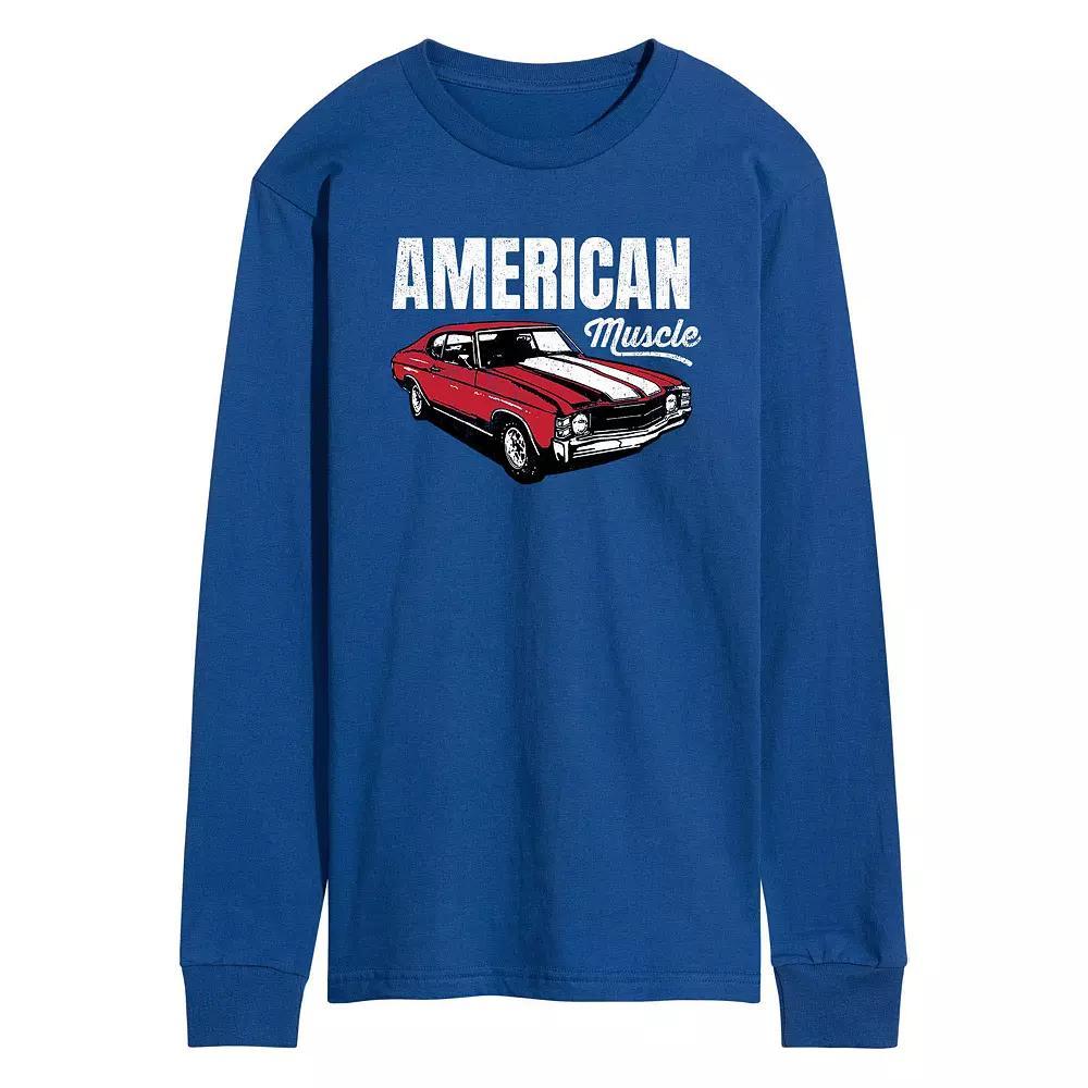 Mens American Muscle Long Sleeve Graphic Tee Product Image