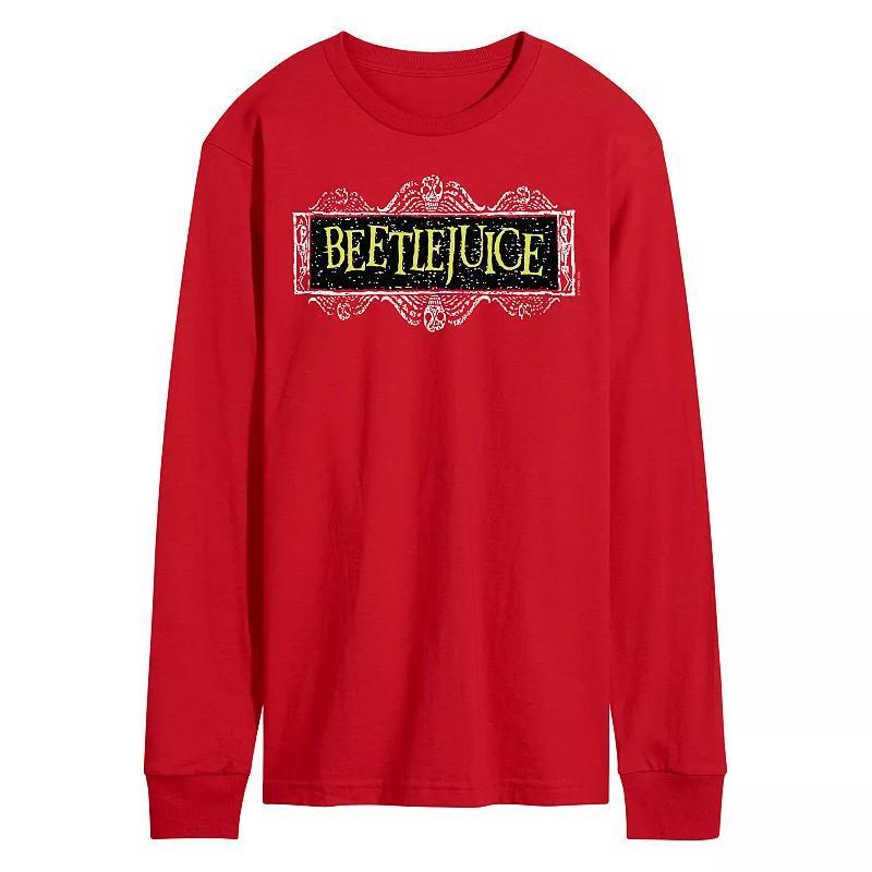 Men's Beetlejuice Logo Long Sleeve Tee, Size: XXL, Blue Product Image