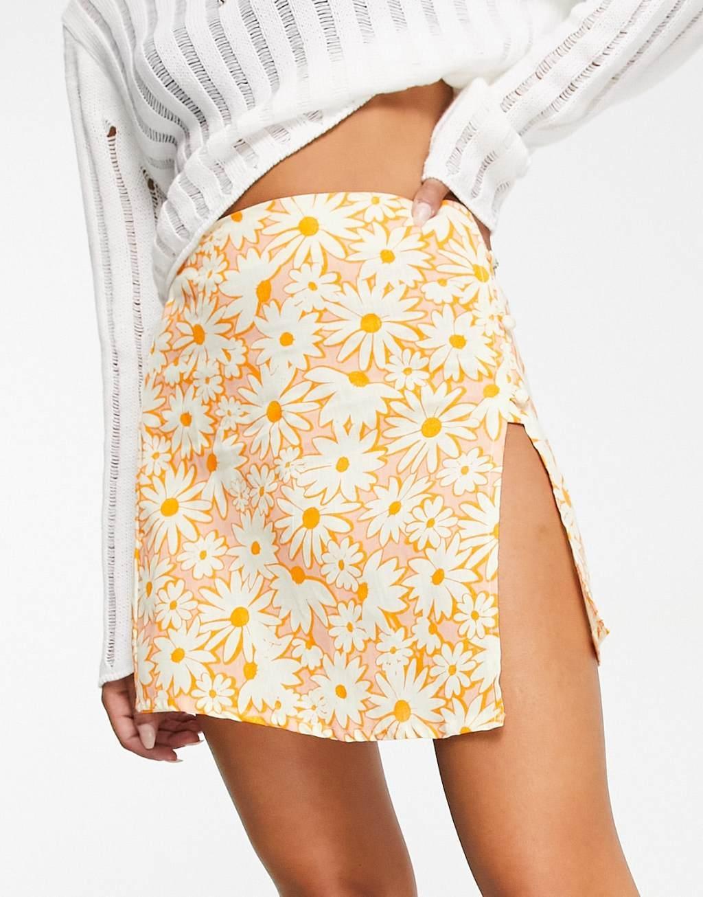 Reclaimed Vintage cross over mini skirt Product Image