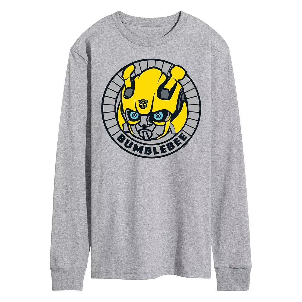 Mens Transformers Bumblebee Badge Long Sleeve Graphic Tee Product Image