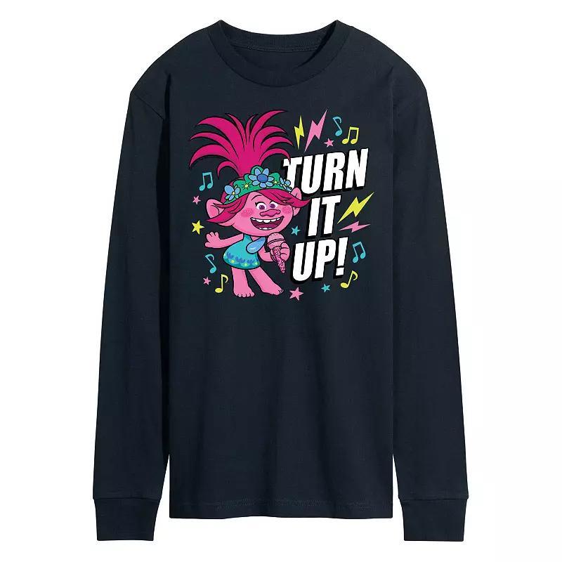 Men's Trolls Turn It Up Long Sleeve Tee, Size: Small, Blue Product Image