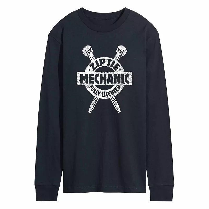 Mens Zip Tie Mechanic Tee Blue Product Image