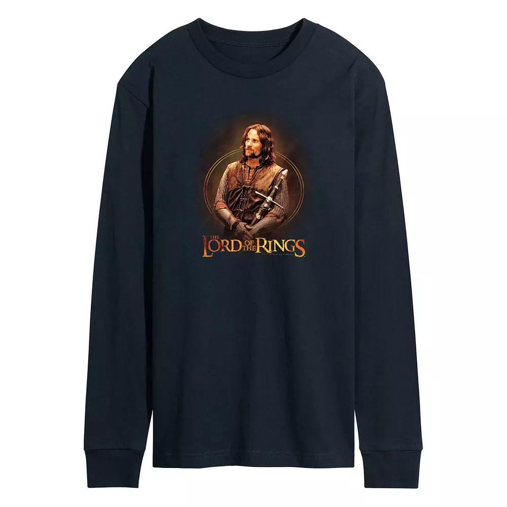 Mens Transformers Logo Long Sleeve Graphic Tee Blue Product Image