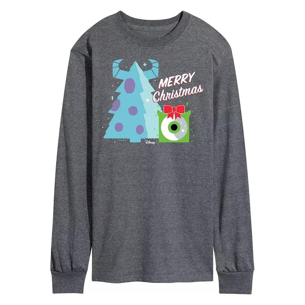 Disney / Pixars Monsters Inc. Mens Merry Christmas Long Sleeve Graphic Tee Product Image