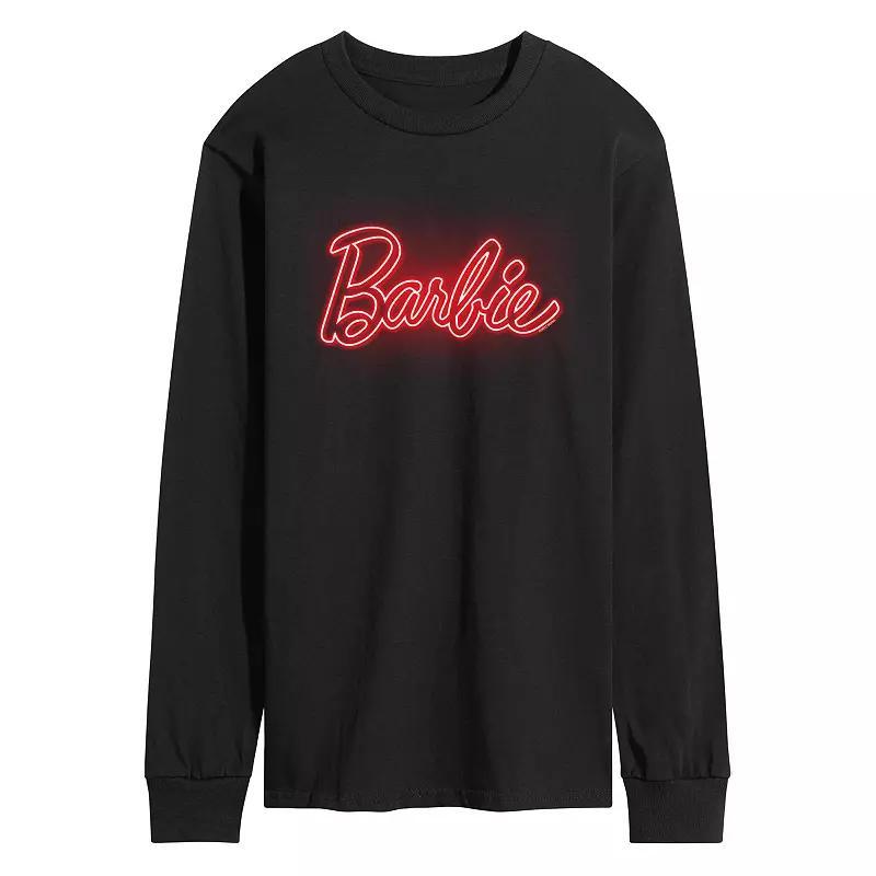 Mens Barbie Logo Red Glow Long Sleeve Product Image