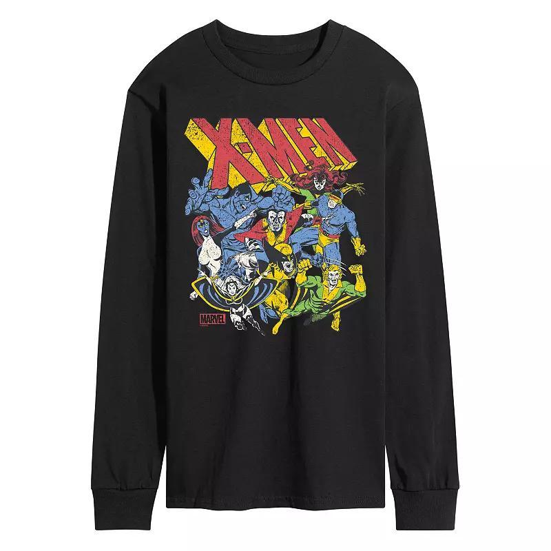 Mens Marvel X-Men Group Retro Long Sleeve Graphic Tee Product Image