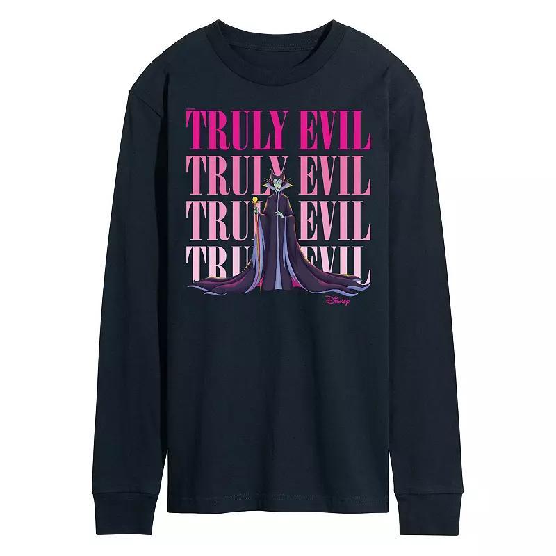 Disney Villains Malifecent Mens Truly Evil Long Sleeve Graphic Tee Product Image