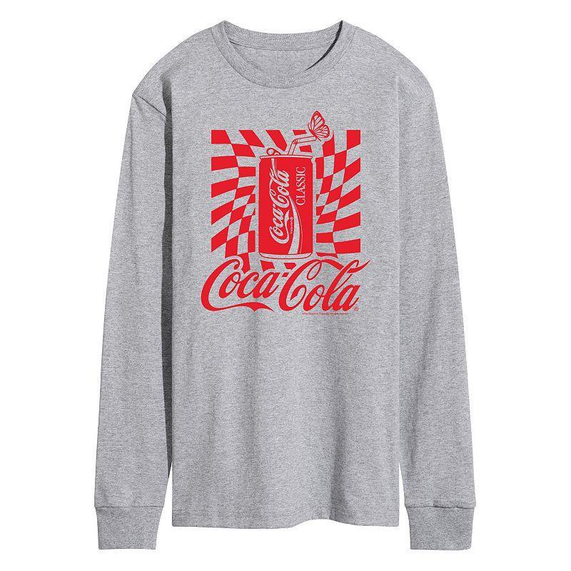 Men's Coca-Cola Can Long Sleeve Graphic Tee, Size: XXL, Gray Product Image